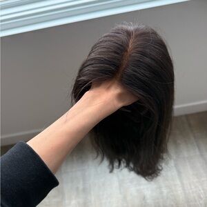 Center-Part Dark Brown Women's Wig — Natural Look